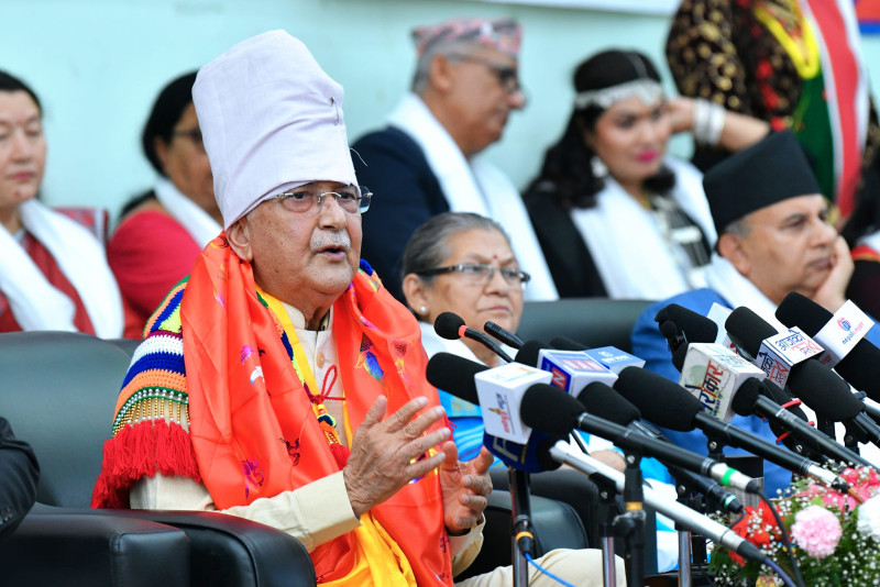केपी ओलीले भने- जातीय विद्वेष फैलिए देशको अस्तित्व समाप्त हुन्छ (भिडियो)